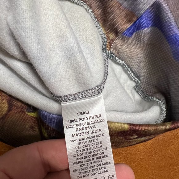 NWT Rebel Vengeance Boticelli Wearable Art Print Hoodie Jacket Size S‎ #108 - Picture 5 of 10